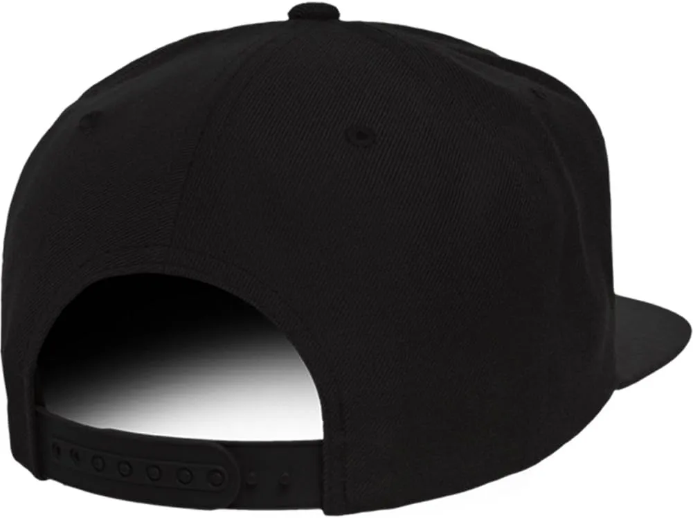 Trendy Apparel Shop Old School Old English Embroidered Flat Brim Classic Snapback Cap