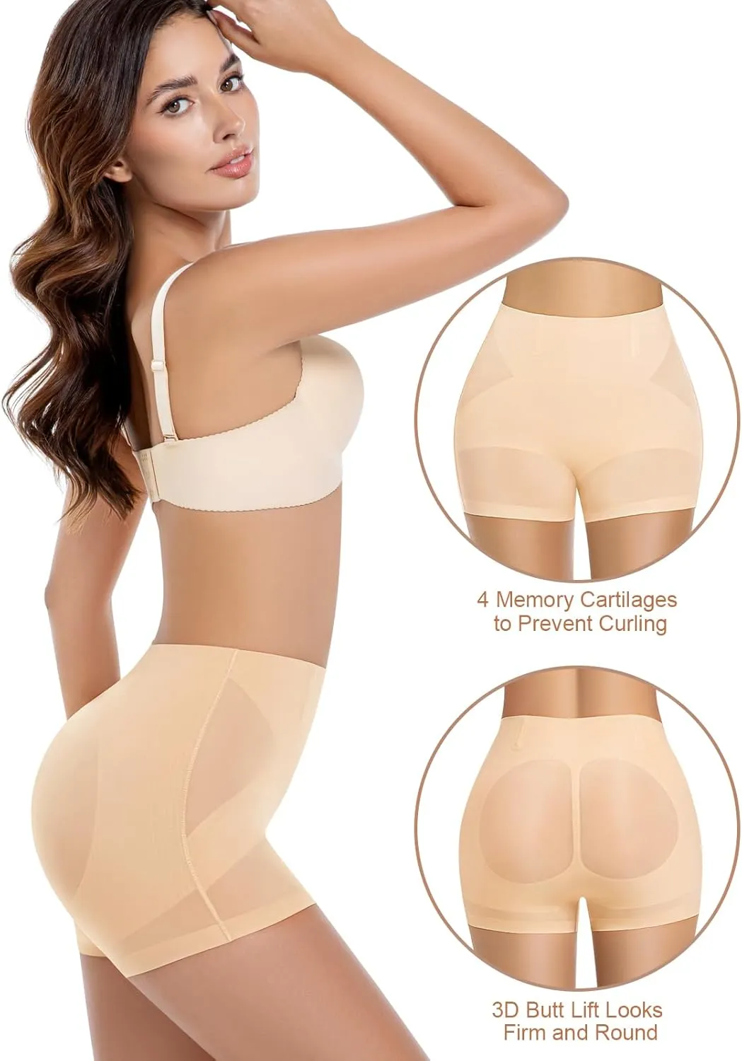 Tummy Control Shapewear for Women, Butt Lifting Shapewear Shorts Underwear Body Shaper for Under Dress Skirt Pants