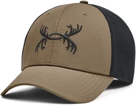 Under Armour Men's Outdoor Antler Trucker Hat, (251) Bayou/Black/Black, One Size Fits Most