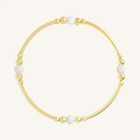 White Agate Ava Bracelet - Stone of Resilience