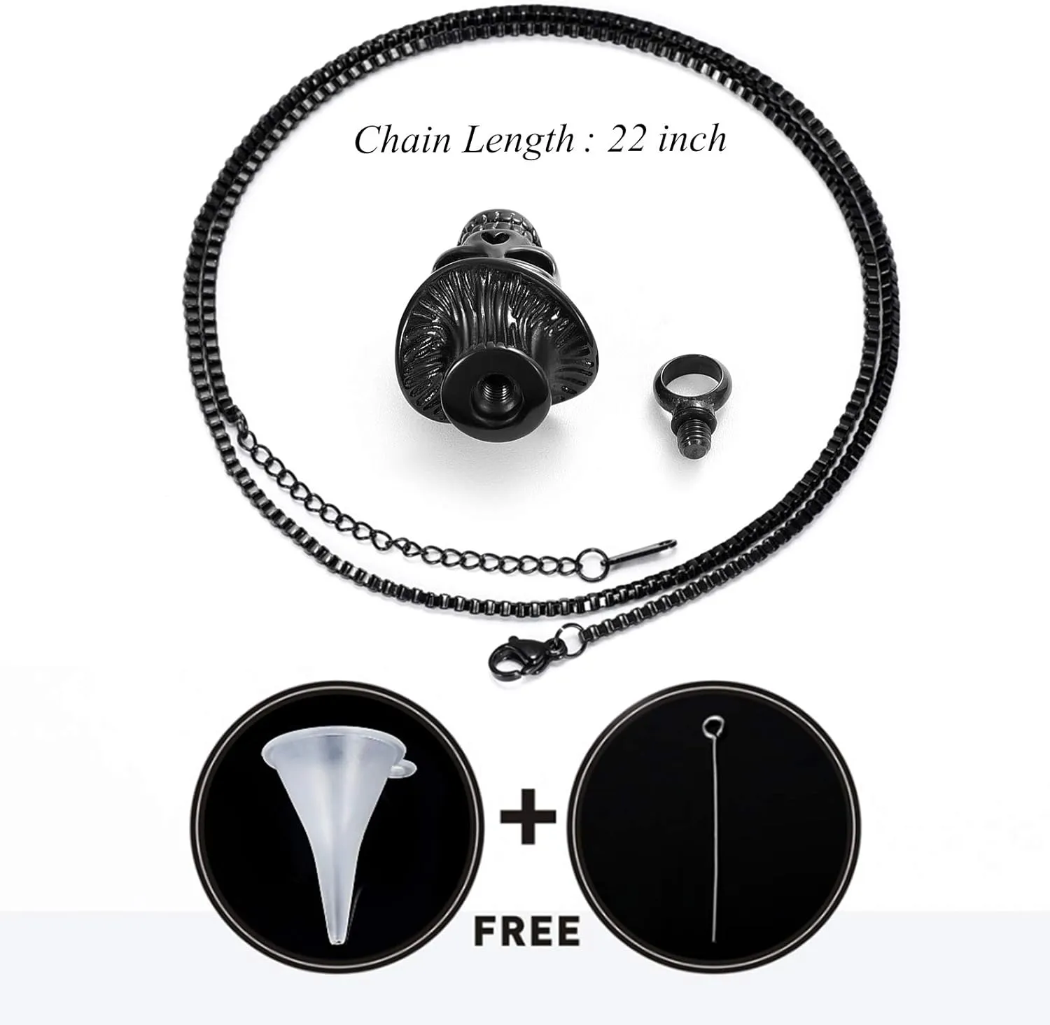 XSMZB Cremation Jewelry for Ashes for Pet Human Skull Urn Necklace for Ashes for Men Women Memorial Ash Holder Keepsake Pendant