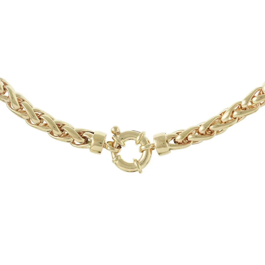 Yellow Gold Handmade Traditional Spiga Bracelet