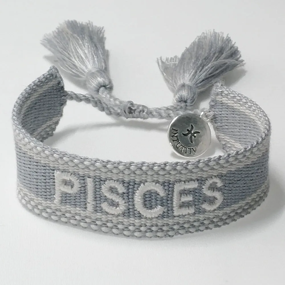 Zodiac Sign Embroidered Bracelet for Women Charms Gifts for Mom